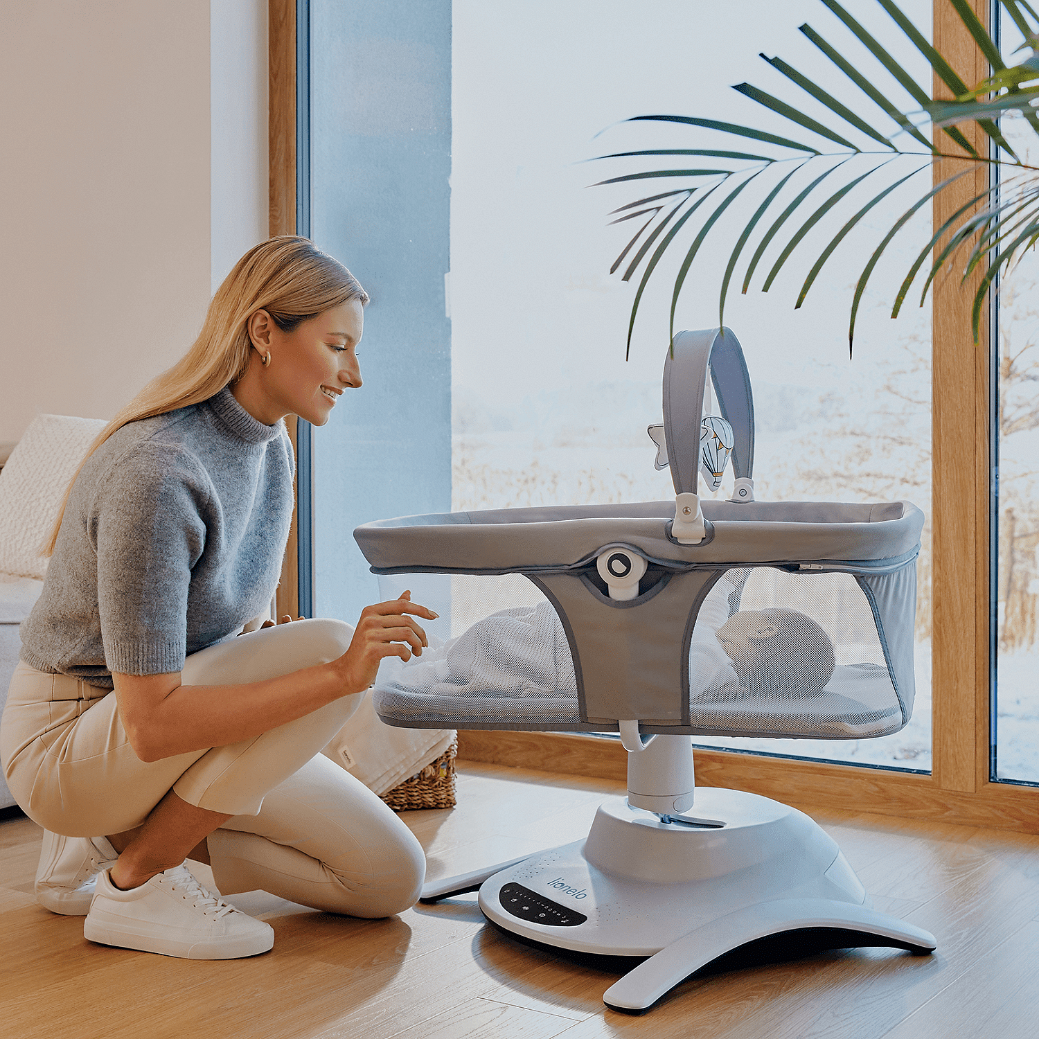 Електрическа Люлка И Шезлонг Bella Set Grey Concrete 3291 Lionelo