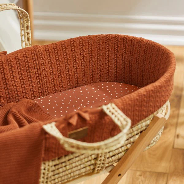 Кошница Moses Basket И Матрак Terracotta The Little Green Sheep