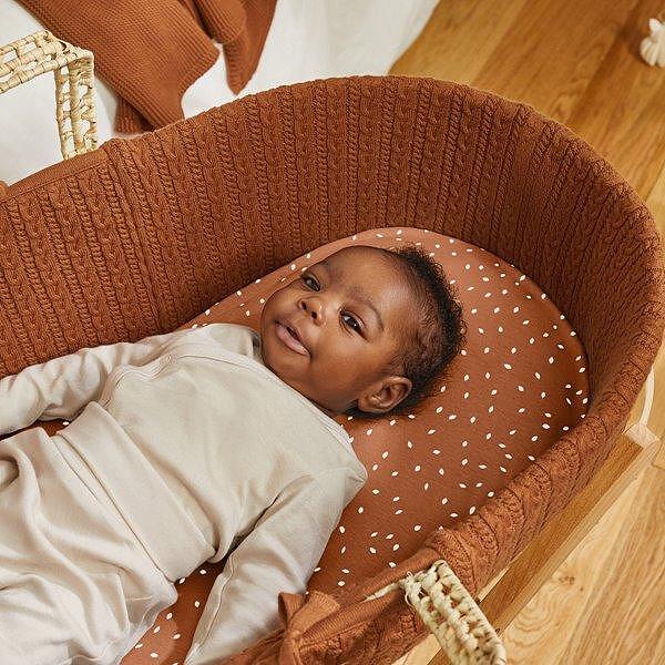 Кошница Moses Basket И Матрак Terracotta The Little Green Sheep