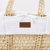 Плетена Кошница Wheat Knit Moses Basket & Mattress White The Little Green Sheep