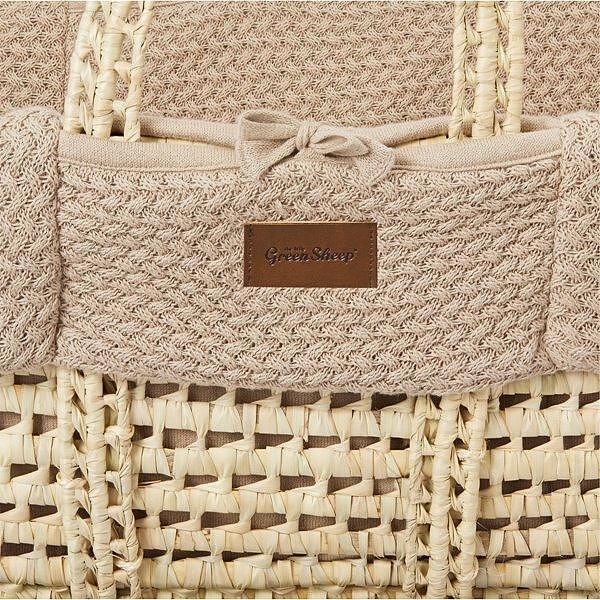 Fonott kosár Wheat Knit Moses Basket és matrac Truffle The Little Green Sheep