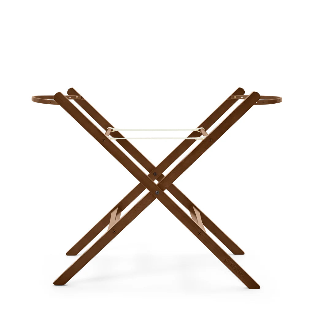 Стойка За Кошница За Спане Moses Basket Static Stand Walnut The Little Green Sheep