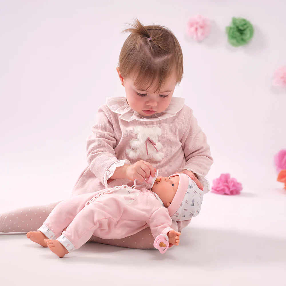 Детска Кукла Joelle Elefante Rosa 38см. Llorens