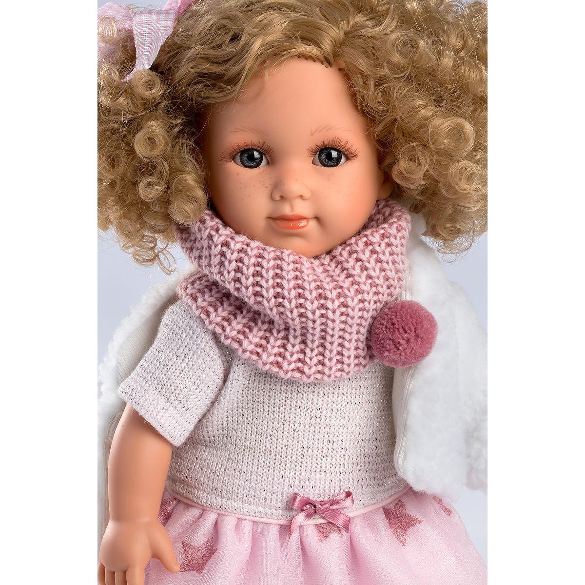 Красива Детска Кукла Elena Със Зимни Дрехи 35 См. Llorens