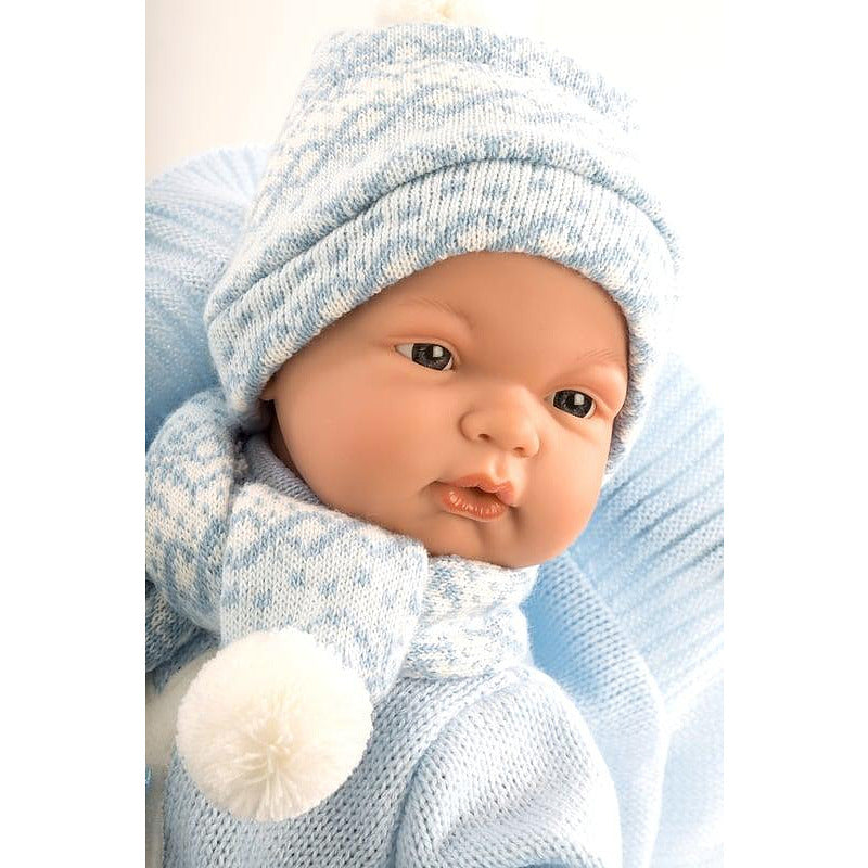 Sírós Joel Llorona Toquilla Celeste baba, 38 cm, kiegészítőkkel, Llorens