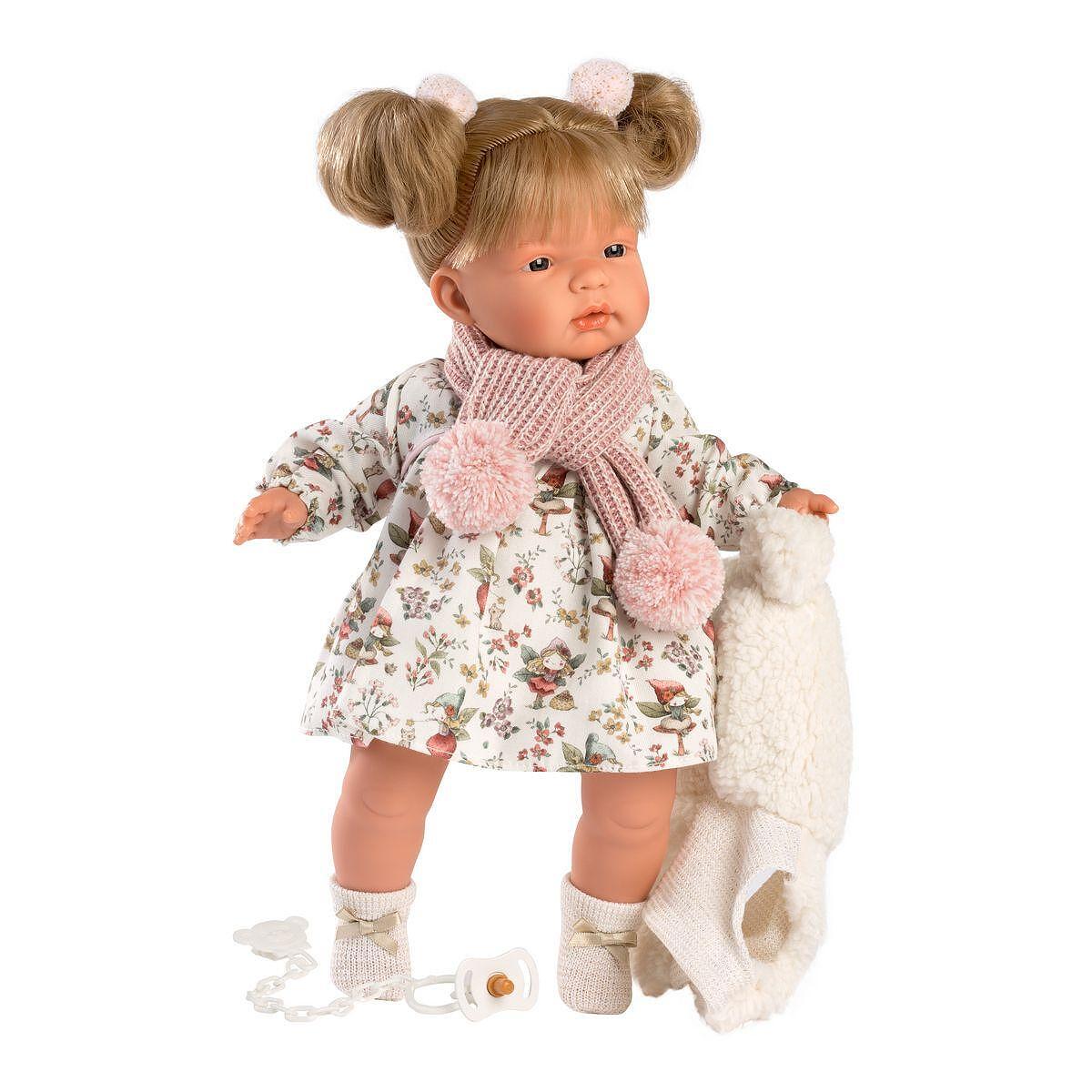 Síró baba Joelle kiegészítőkkel, 38 cm-es, Llorens