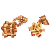 Puzzle logic din bambus din seria „Mensa” pentru copii