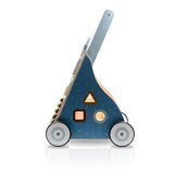 Дървена Бебешка Проходилка Baby Walker Blue Luvion