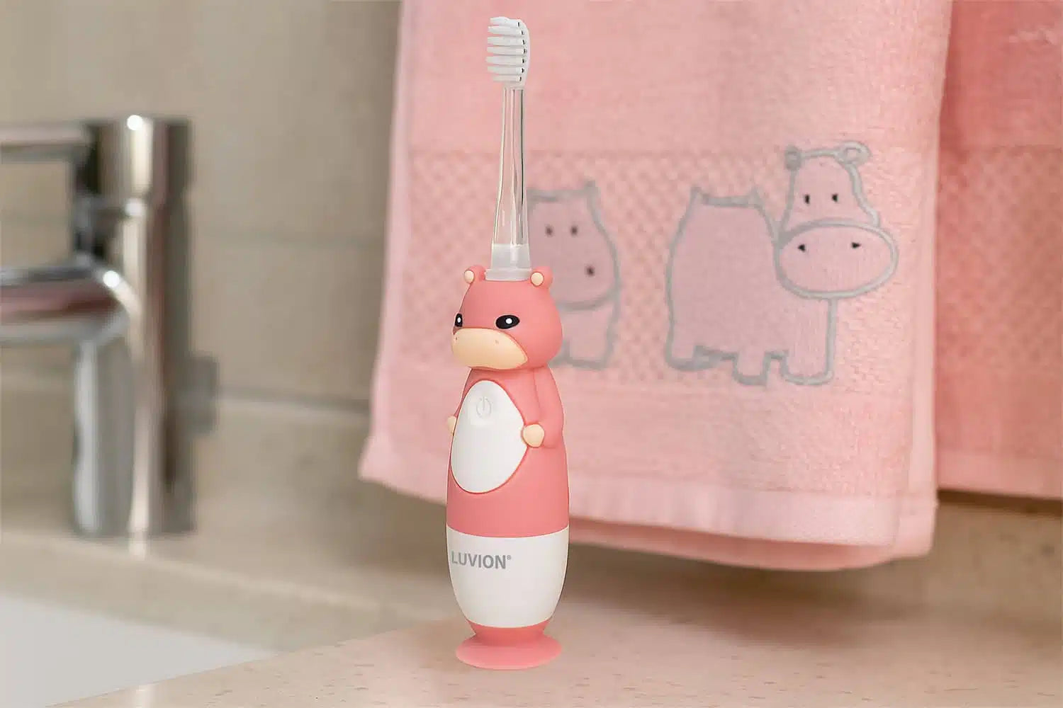 Детска Електрическа Четка За Зъби 400s Hippo Pink Luvion