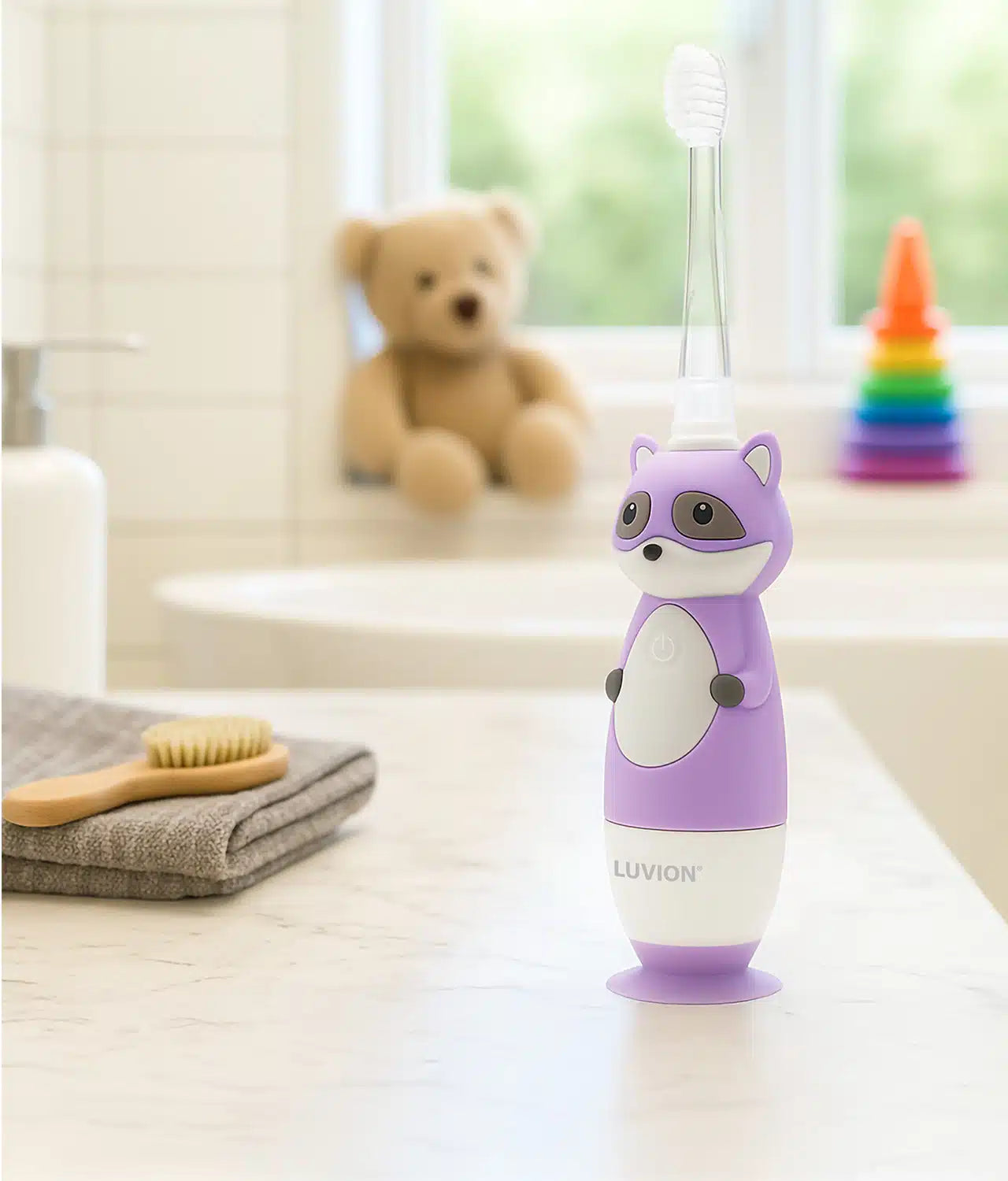 Детска Електрическа Четка За Зъби 400s Raccoon Purple Luvion