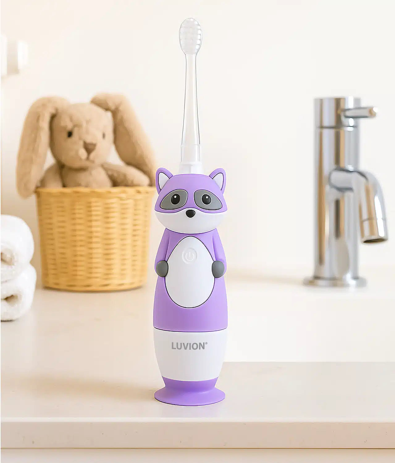 Детска Електрическа Четка За Зъби 400s Raccoon Purple Luvion
