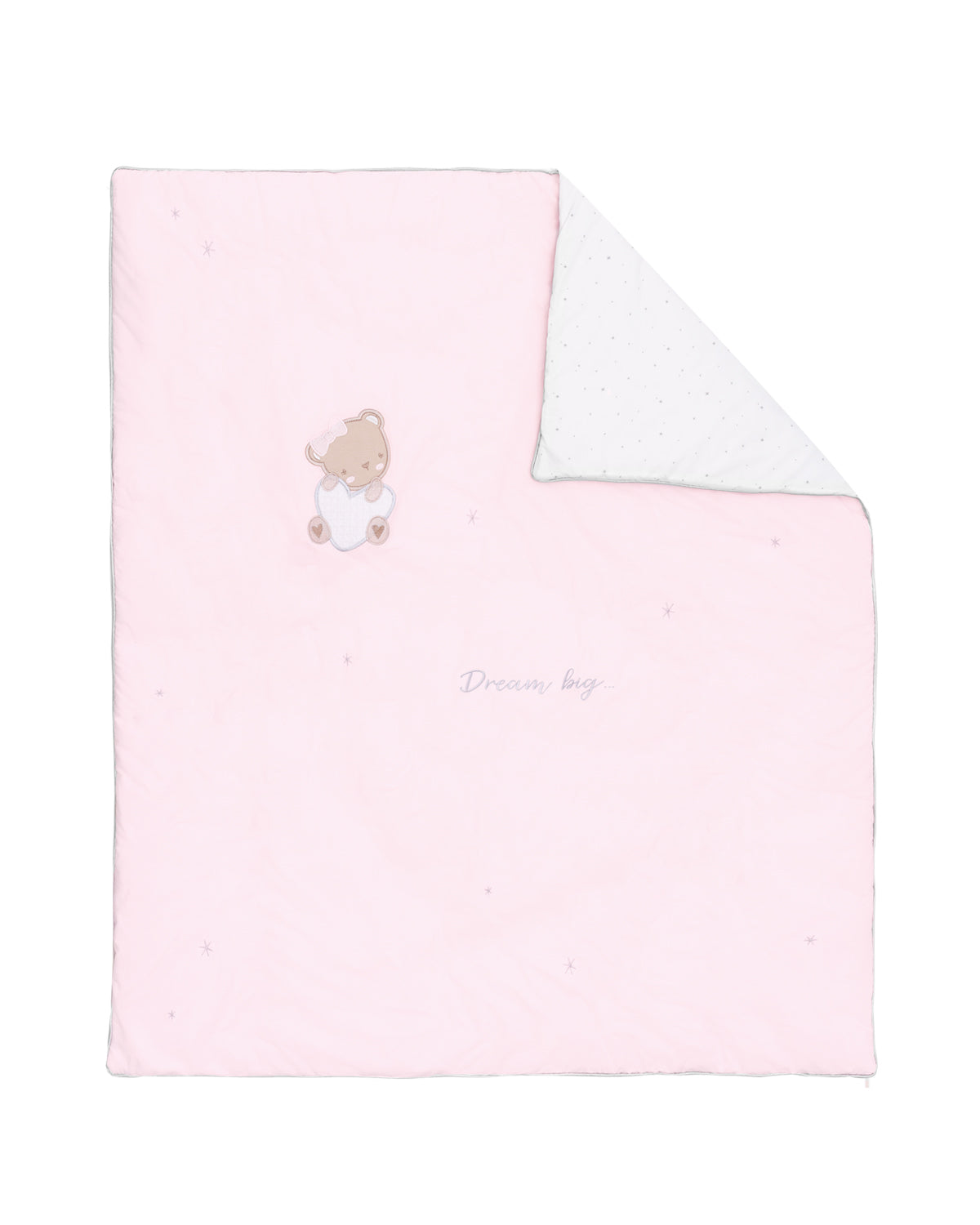 Олекотена Завивка От Ранфорс С Цип Dream Big Pink Kikkaboo