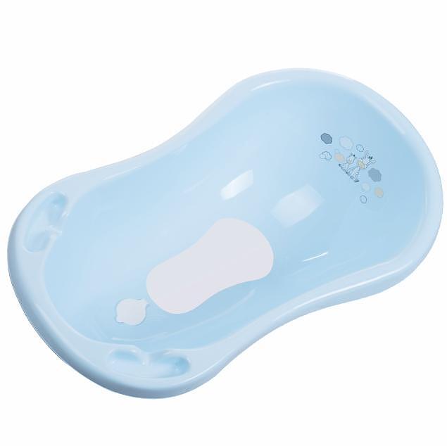 Бебешка Вана Zebra 84 См. С Изход За Източване И Противоплъзгащо Покритие Light Blue Maltex