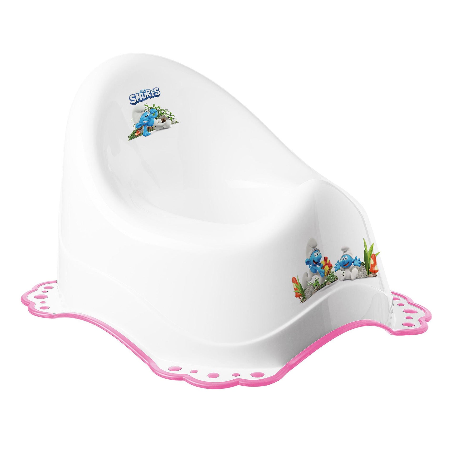 Гърне Непързалящо Smurfs White Pink Maltex