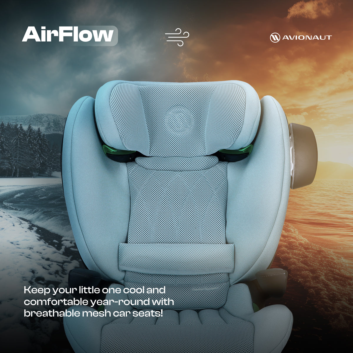 Maxspace Airflow Столче За Кола Grey Avionaut