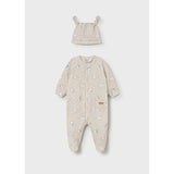 Бебешки Комплект 2 Части Дълъг Гащеризон С Шапка Сиво Бежов 26 01718 068 Mayoral