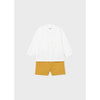Комплект От 2 Части Риза И Бермуди Лен Ocre 24 01246 019 Mayoral