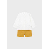 Комплект От 2 Части Риза И Бермуди Лен Ocre 24 01246 019 Mayoral