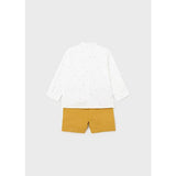 Комплект От 2 Части Риза И Бермуди Лен Ocre 24 01246 019 Mayoral