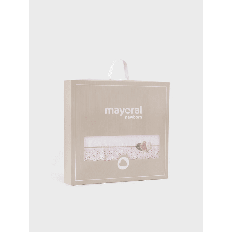 Пелена Better Cotton С Апликации Бял Розов 24 09398 060 Mayoral