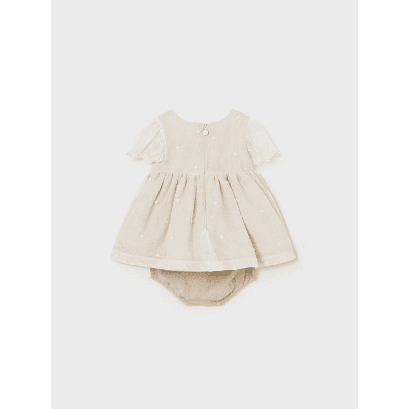 Рокля От Тюл С Бродерия И Гащички За Новородено 24 01826 054 Mayoral