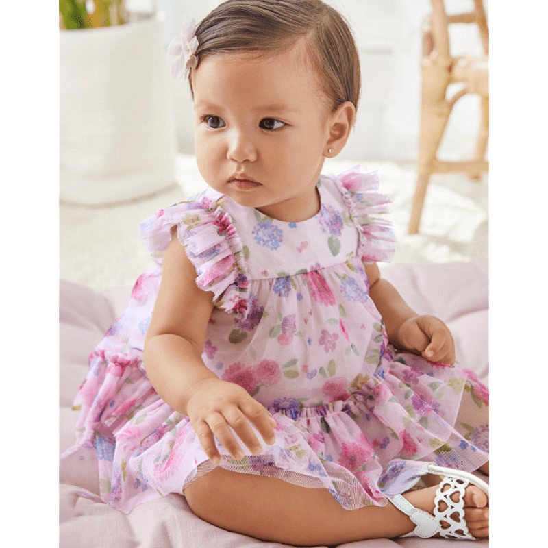 Рокля С Щампа От Тюл За Новородено 24 01818 006 Mayoral