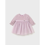 Рокля С Тюл И Бродерия За Новородено Лилава 13 02855 025 Mayoral
