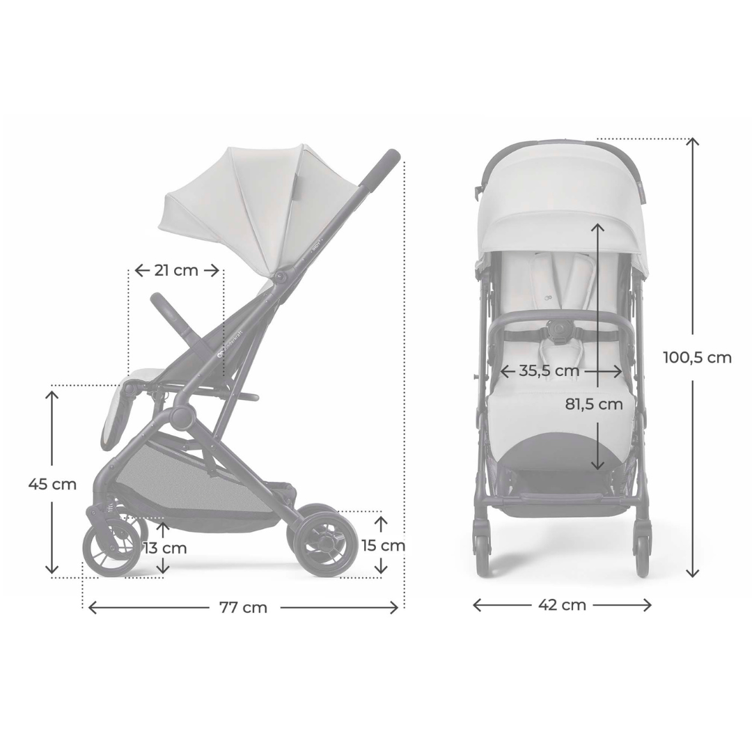 Indy 3 Бебешка Количка Urban Gray Kinderkraft