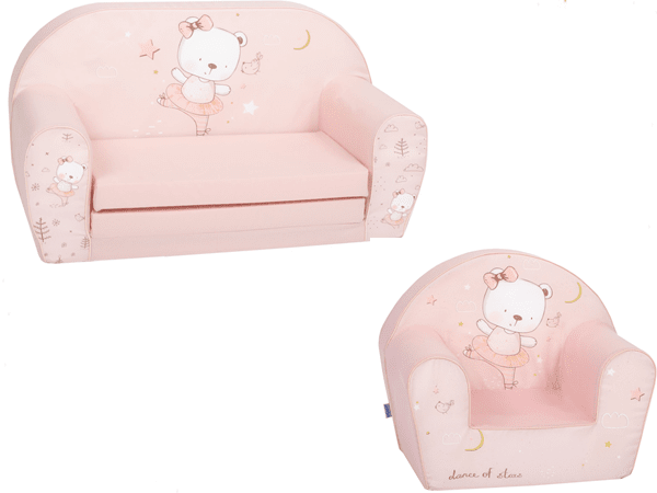 Комплект Разтегателен Диван И Фотьойл Мече Балерина Delta Trade