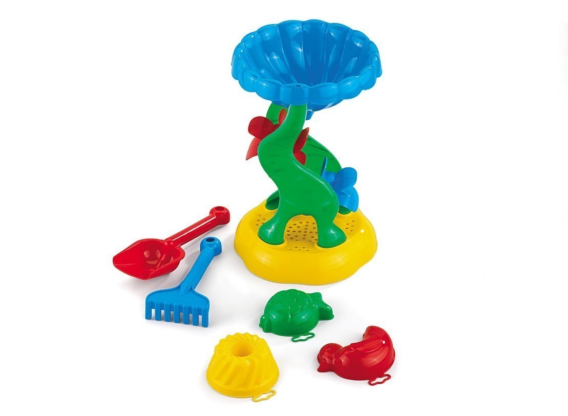 Мелница С Лопатка Гребло И Три Формички - Играчки За Плаж - Marioinex - BebeMama