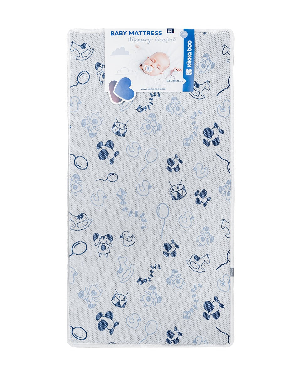 Матрак Memory Comfort 60х120х12см Horses Blue Kikkaboo