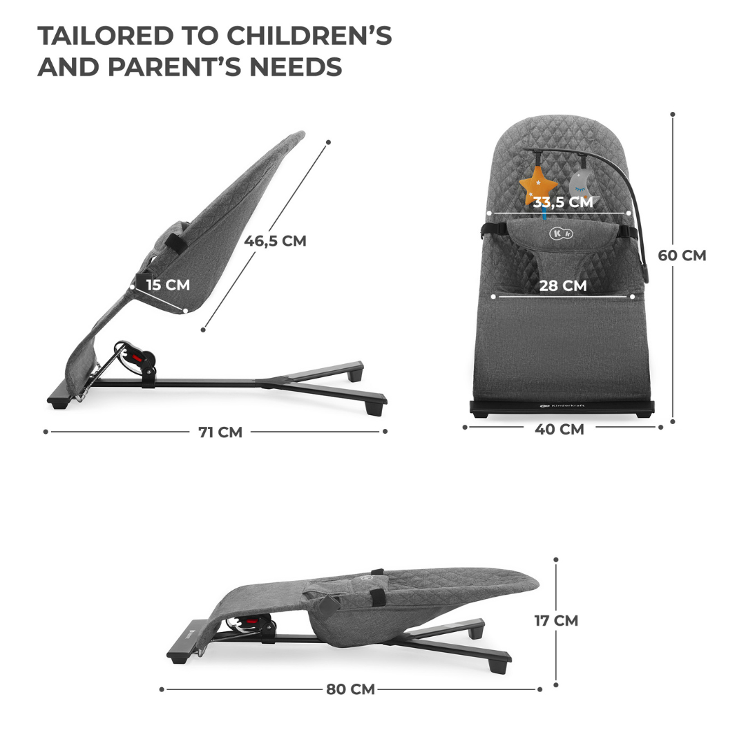Mimi Шезлонг Grey Kinderkraft