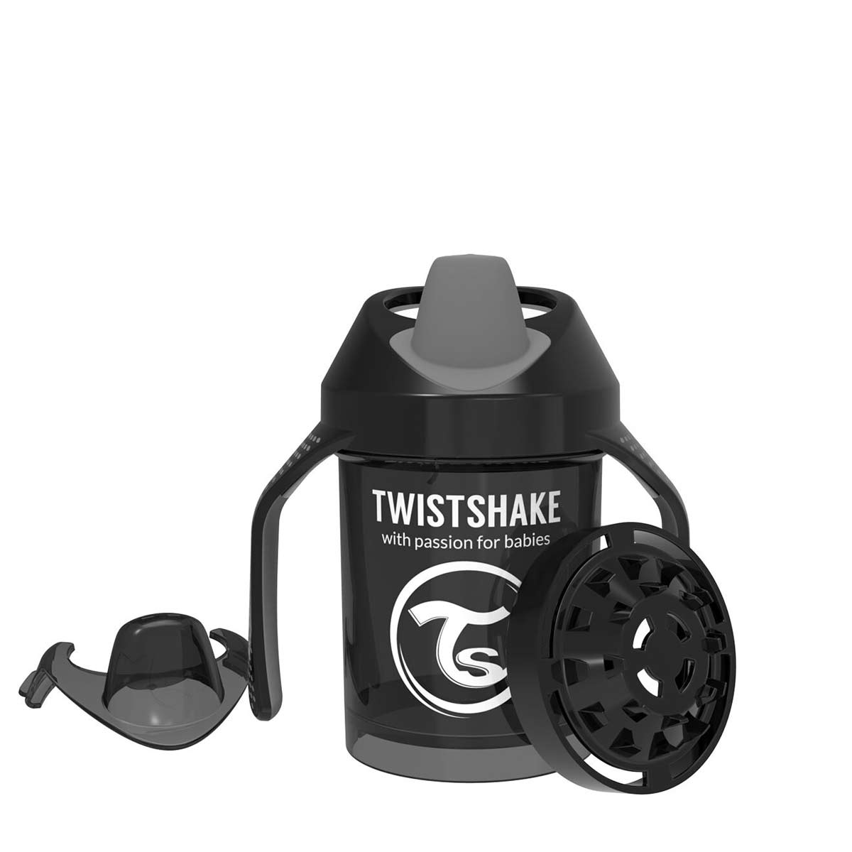 Мини Чаша С Шейкър Twistshake 230 Мл 4+ Месеца Черна - Чаши - Twistshake - BebeMama