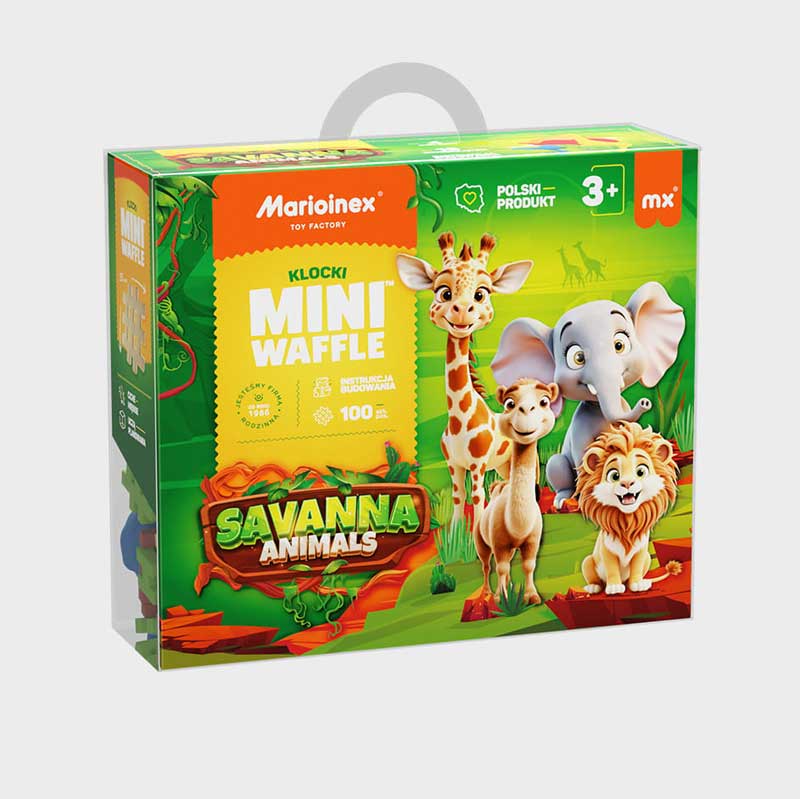 Мини Вафлен Конструктор "животни От Саваната", 100 Части Marioinex