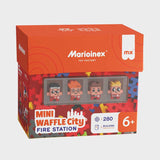 Мини Вафлен Конструктор " Пожарна Станция", 280 Части Marioinex