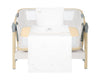 Set de lenjerie de pat pentru bebeluși Mini-Crib 3C Sleepy Sheep