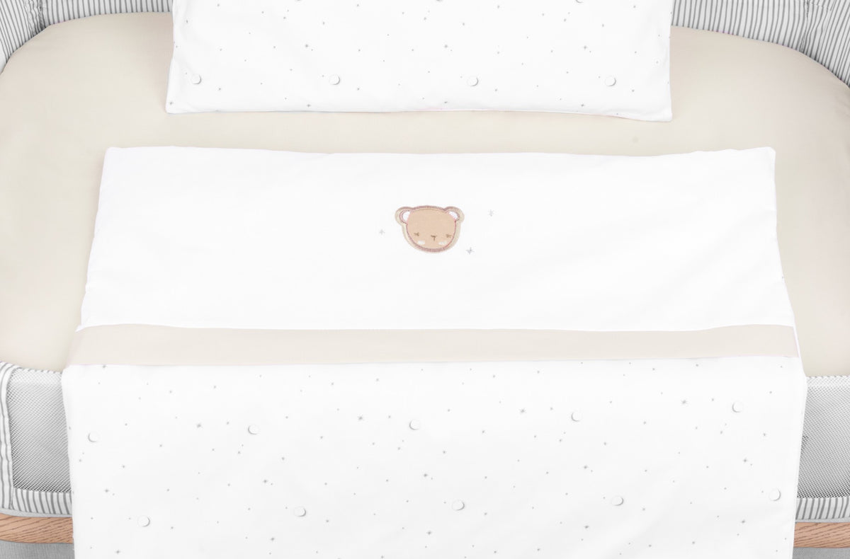 aplicații colorate Set de lenjerie de pat pentru bebeluși Mini-Crib 5C Dream Big Bej