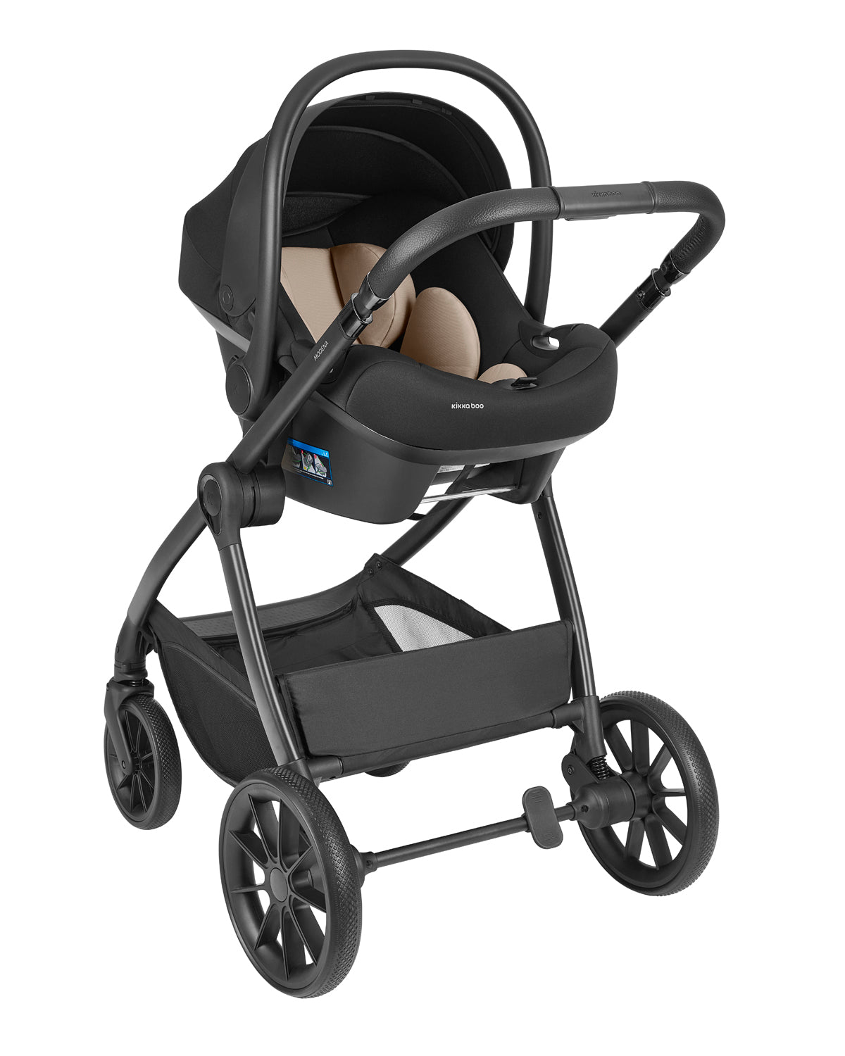 Комбинирана Количка 3в1 С Кош За Новородено Modena Beige 2027 Kikkaboo