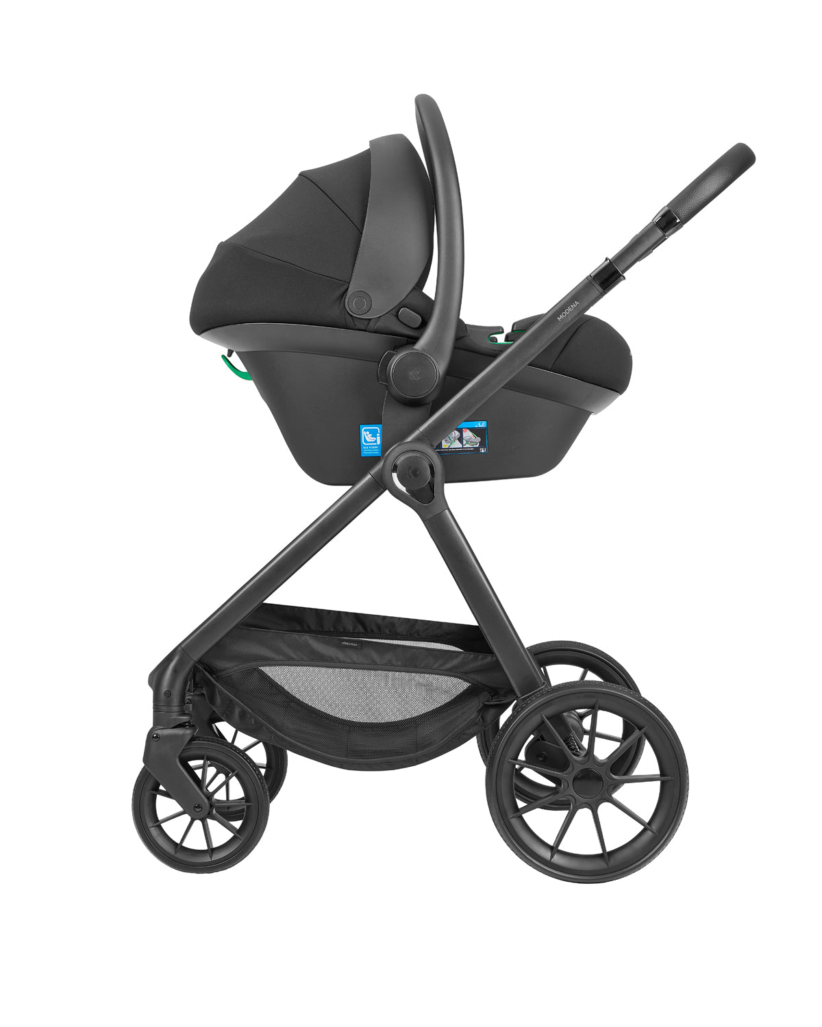 Комбинирана Количка 3в1 С Кош За Новородено Modena Black 2027 Kikkaboo