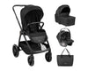 Cărucior combinat 3 în 1 cu landou Modena Negru