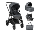 Комбинирана Количка 3В1 С Кош За Новородено Modena Dark Grey