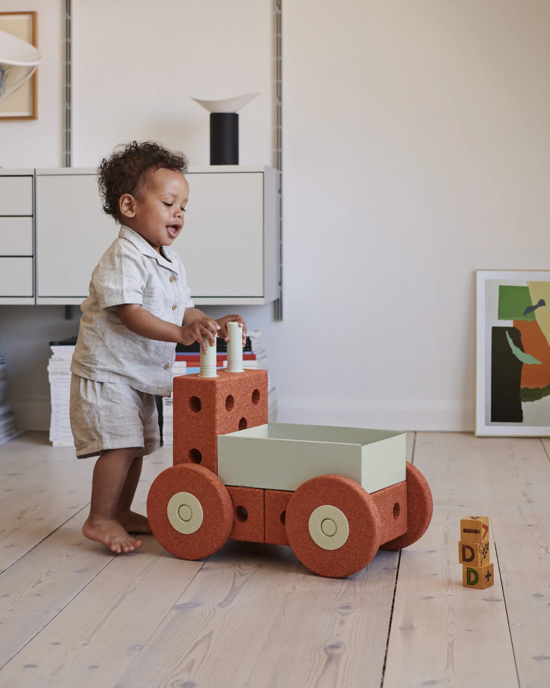 Бебешка Проходилка 3в1 Burnt Orange Dusty Green Modu
