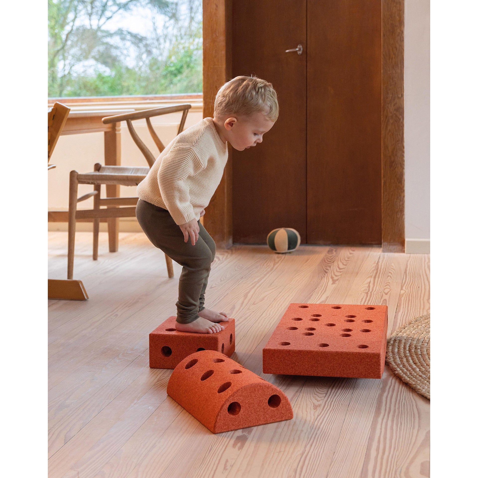 Комплект За Активна Игра С Блокчета Curiosity 14 Модула Burnt Orange Dusty Green Modu