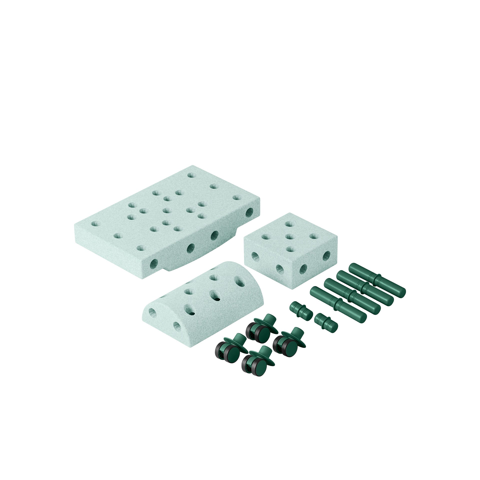Комплект За Активна Игра С Блокчета Curiosity 14 Модула Ocean Mint Forest Green Modu