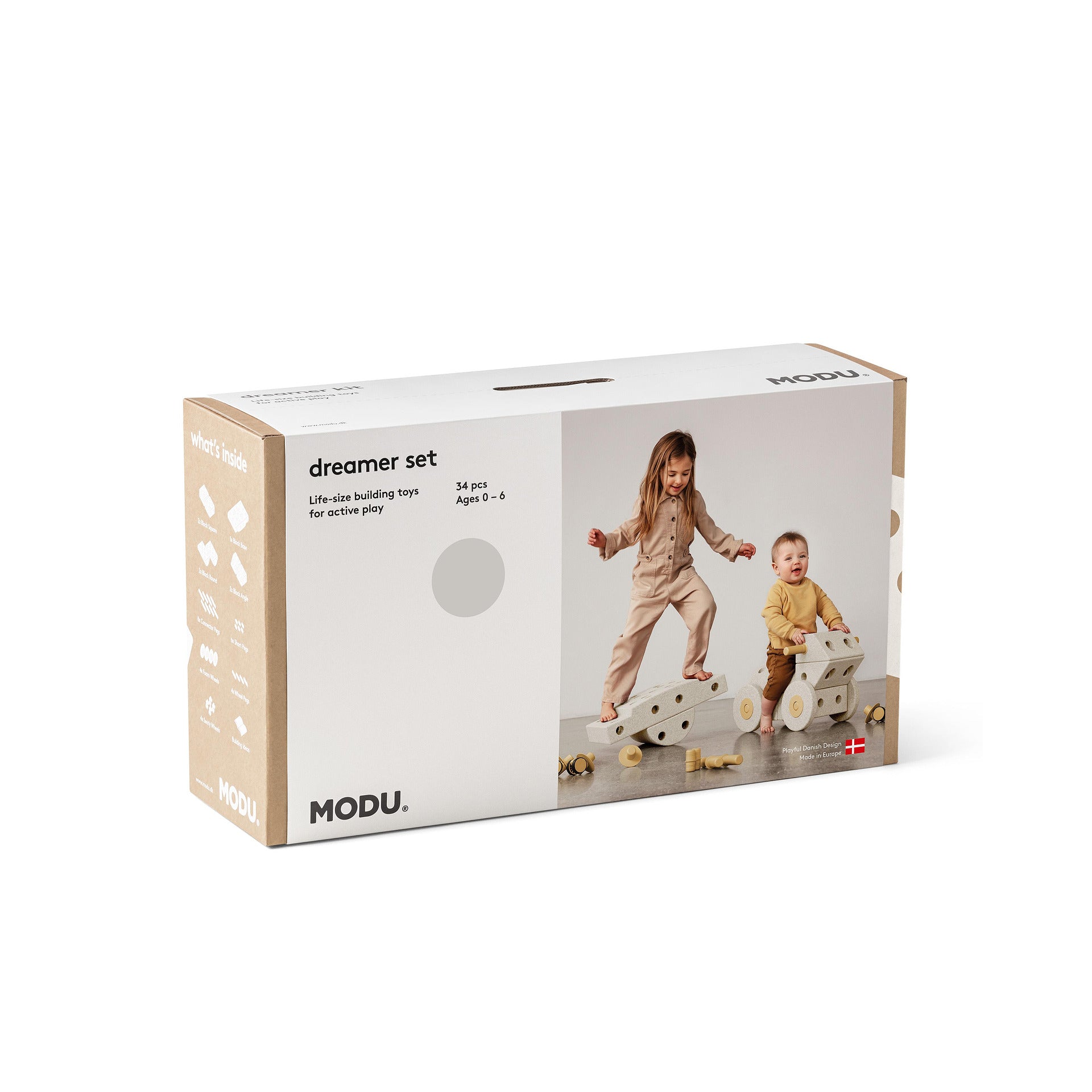 Комплект За Активна Игра С Блокчета Dreamer 34 Модула Sand Grey Honey Yellow Modu