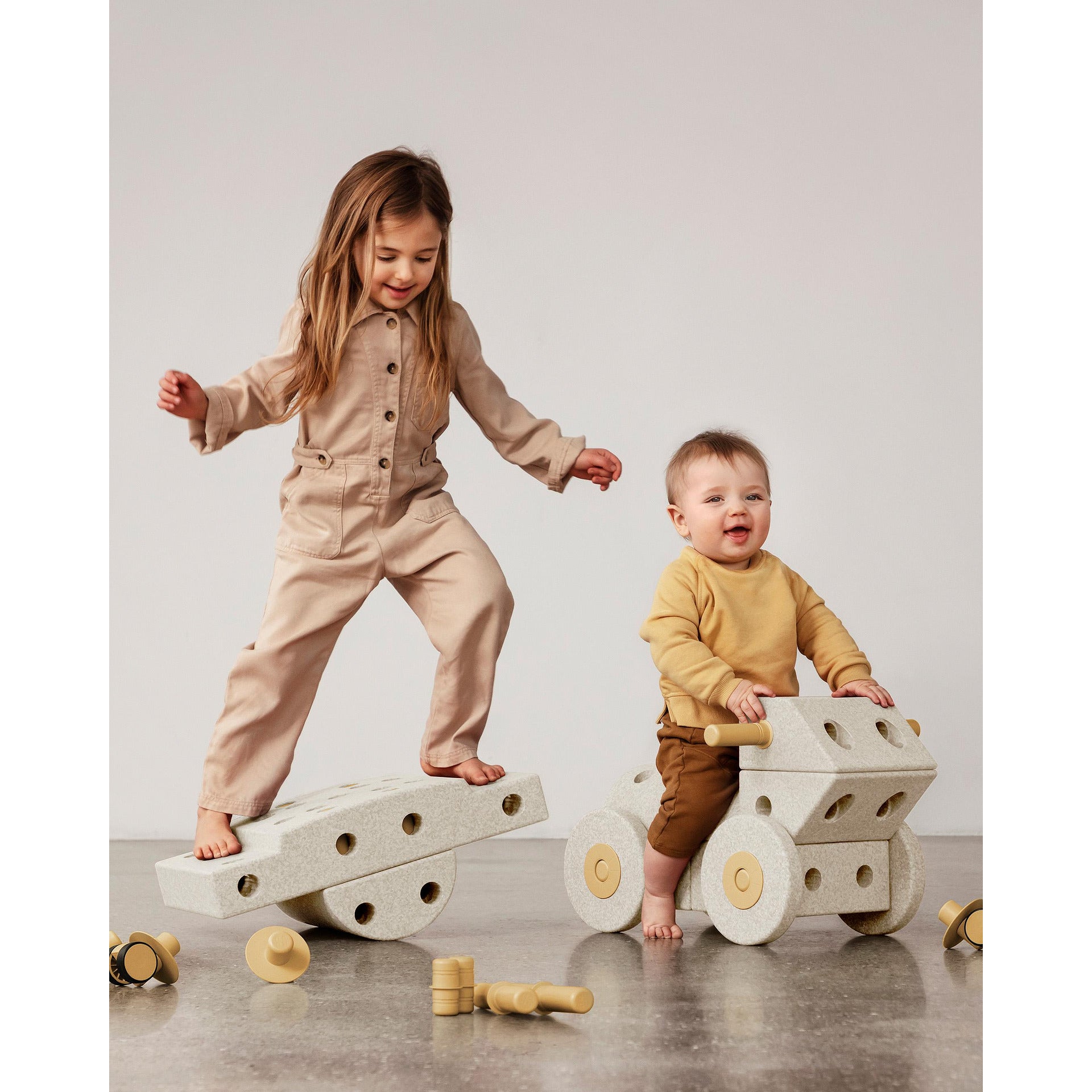 Комплект За Активна Игра С Блокчета Dreamer 34 Модула Sand Grey Honey Yellow Modu