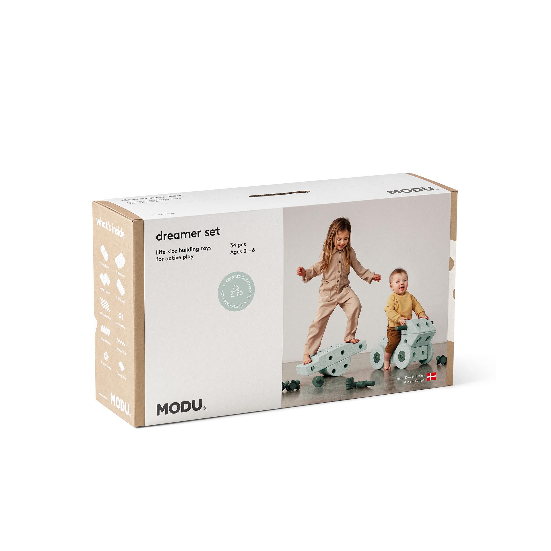 Dreamer Játékblokk Szett, 34 Modul – Ocean Mint Forest Green Modu