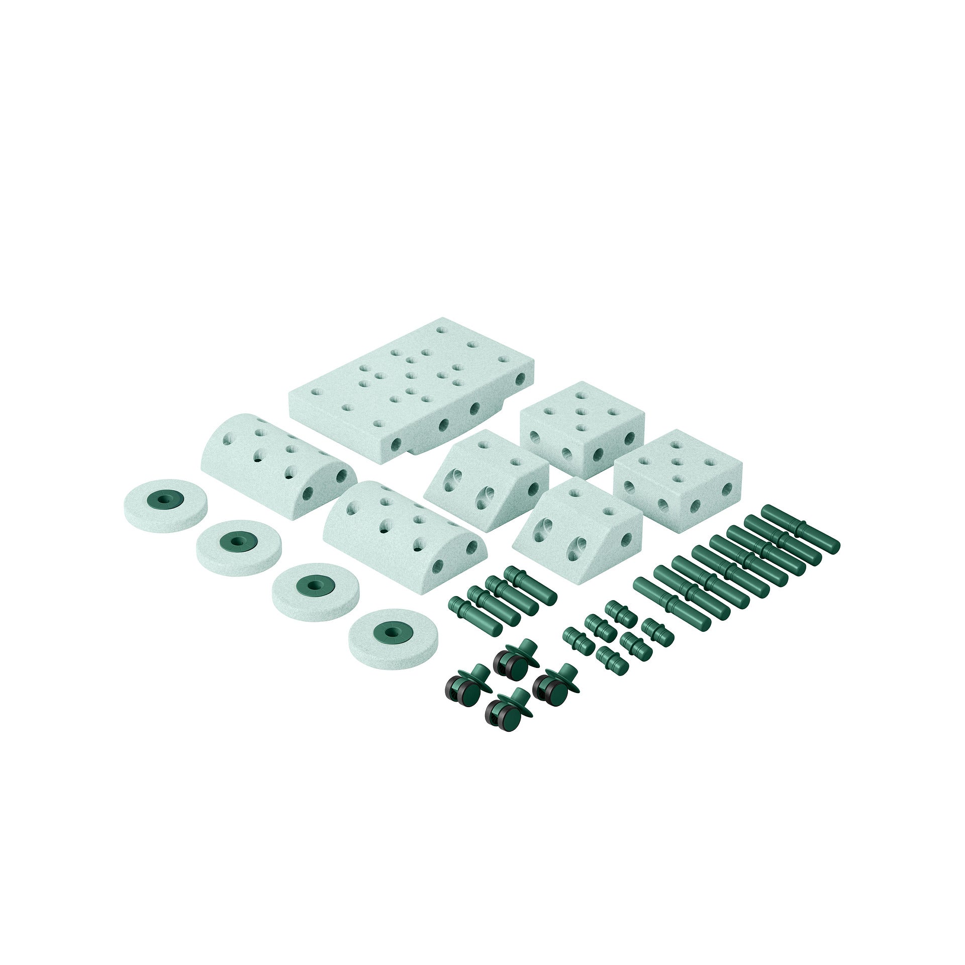Dreamer Játékblokk Szett, 34 Modul – Ocean Mint Forest Green Modu