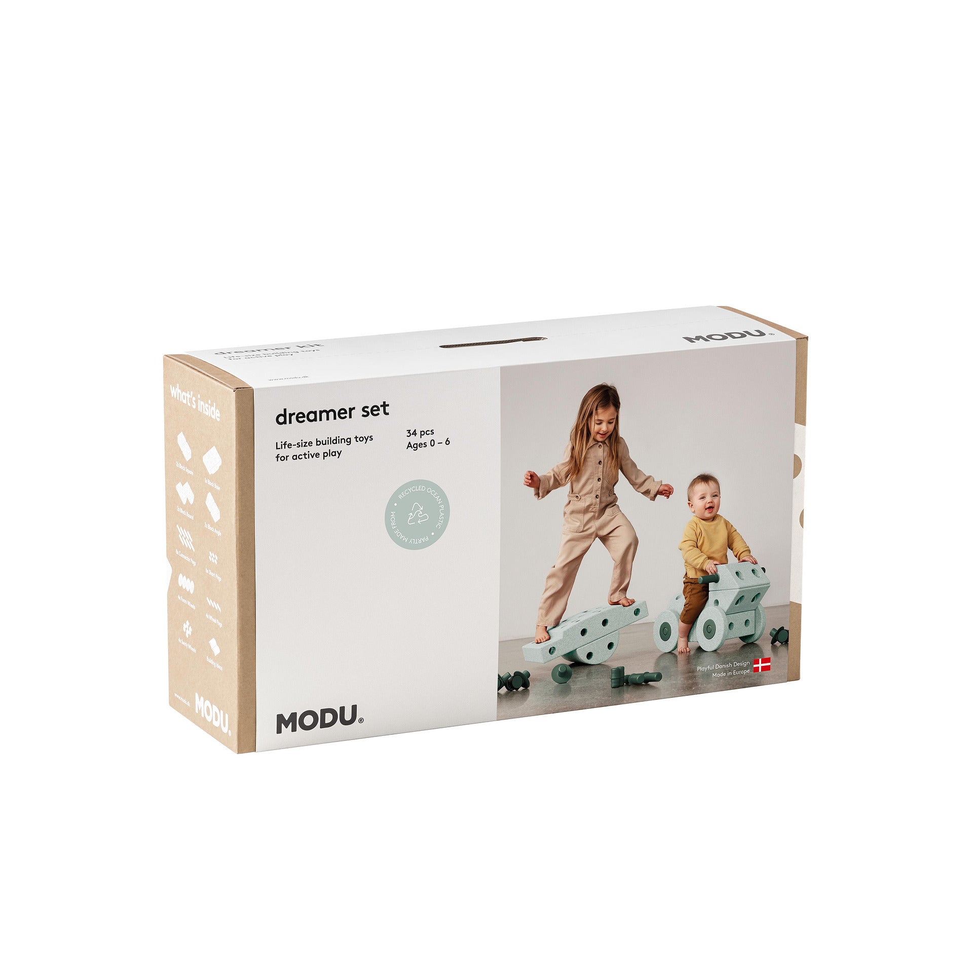 Dreamer Játékblokk Szett, 34 Modul – Ocean Mint Forest Green Modu