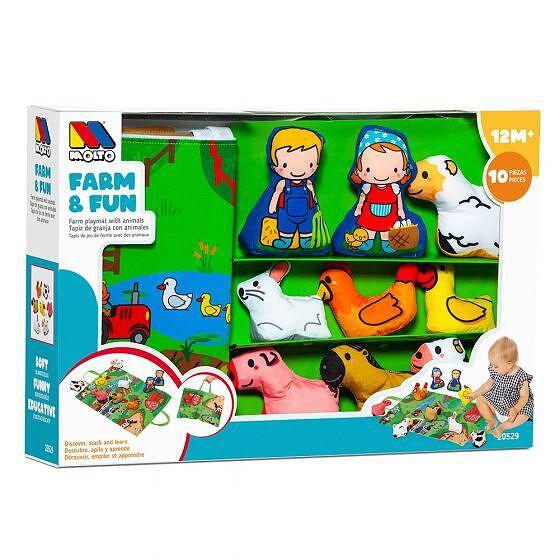 Бебешка Постелка За Игра С Меки Играчки Farm&fun 20529 Molto